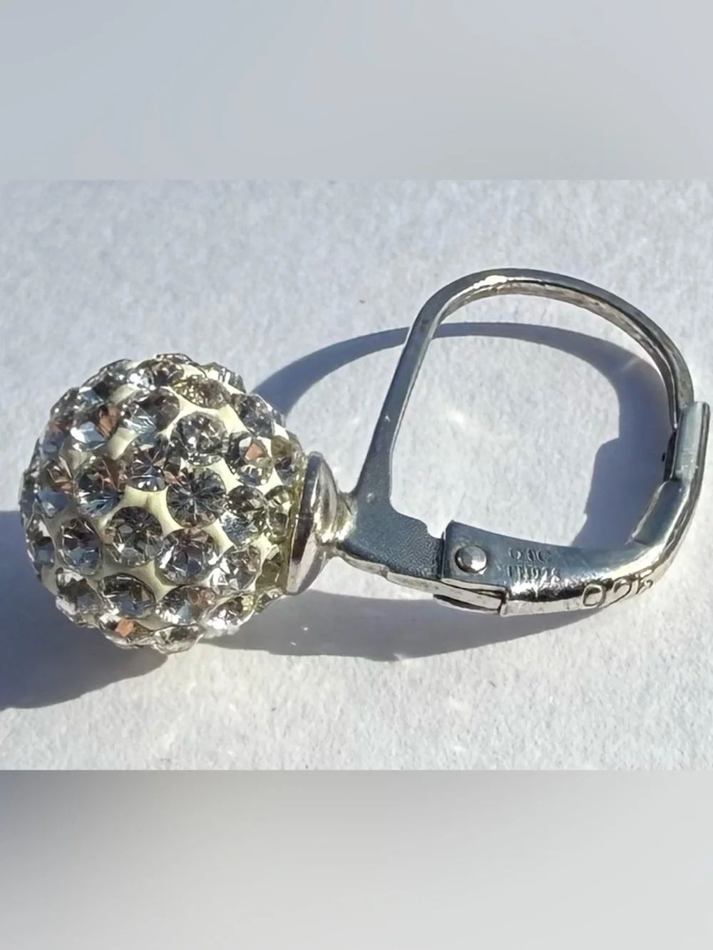 Crystal Pavé Drop Earrings - Clear Sparkle - Picture 5 of 5